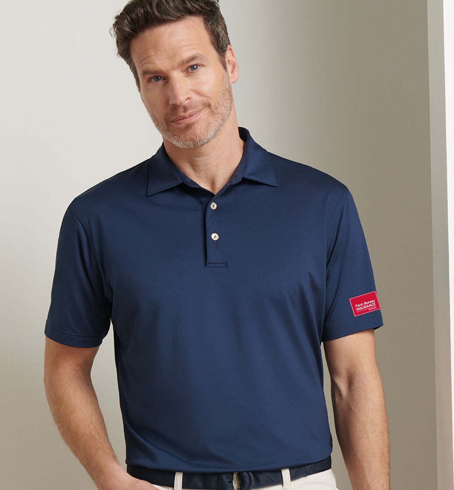 Men's Peter Millar Solid Polo - Navy