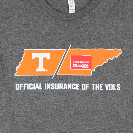 Official Insurance UT Co-Brand Tee - Deep Heather Grey
