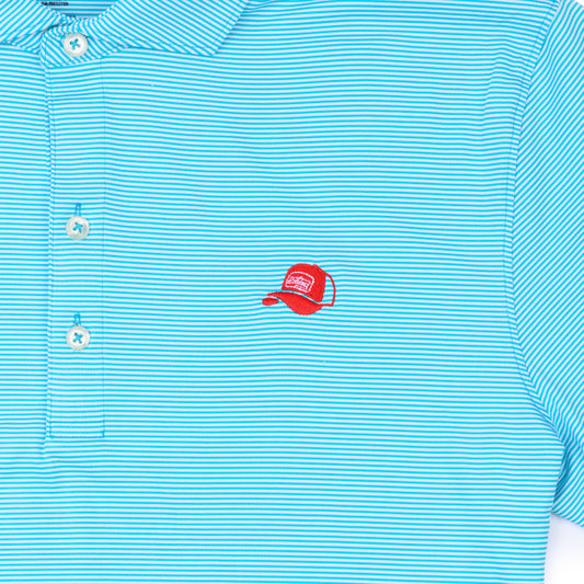 Men's Johnnie-O Lyndon Stripe Polo - Grotto