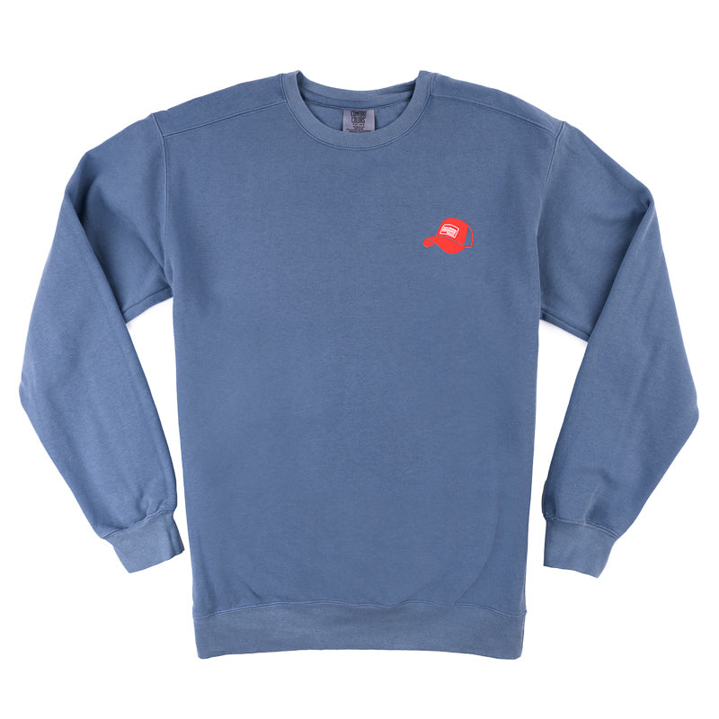 Red Hat Comfort Crew Sweatshirt - Blue Jean