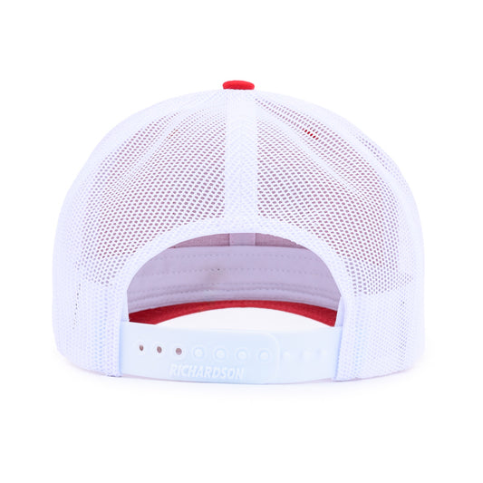 Richardson Trucker Patch Cap - Red / White