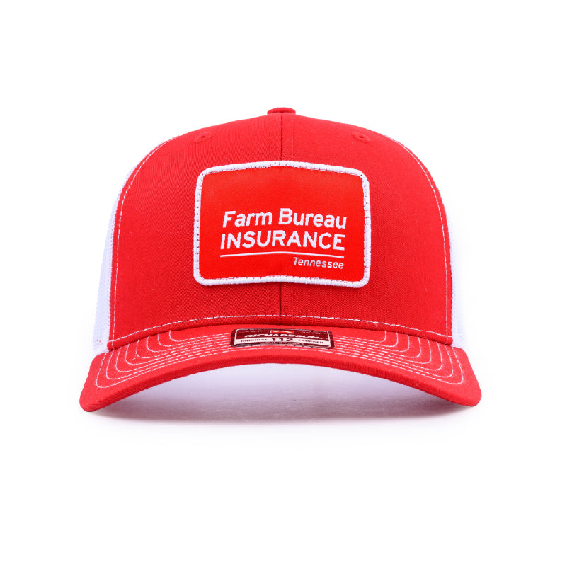 Richardson Trucker Patch Cap - Red / White
