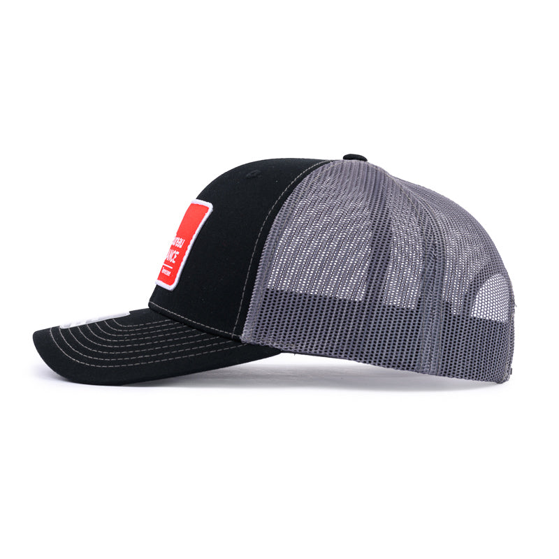 Richardson Trucker Patch Cap - Black / Charcoal
