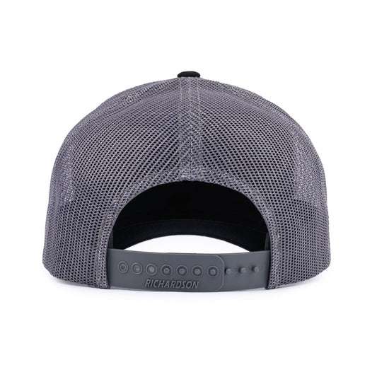 Richardson Trucker Patch Cap - Black / Charcoal