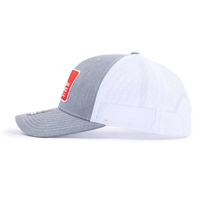 Richardson Trucker Patch Cap - Heather Grey / White
