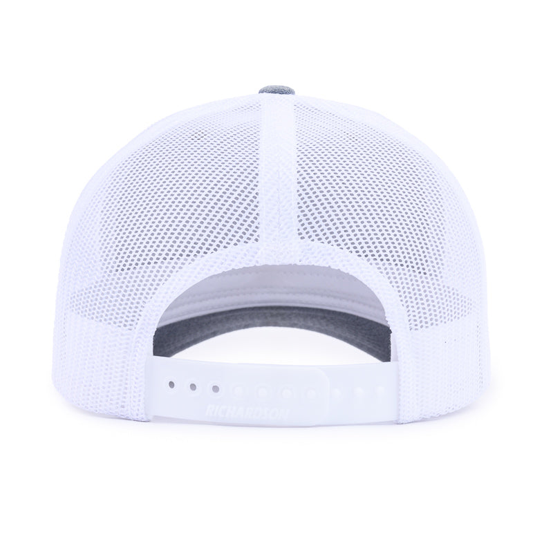 Richardson Trucker Patch Cap - Heather Grey / White