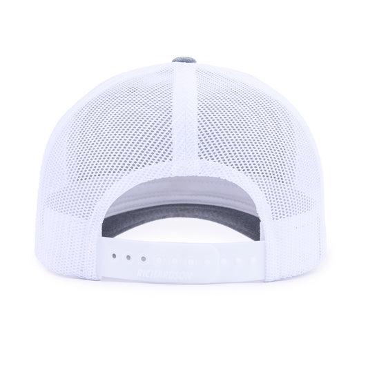 Richardson Trucker Patch Cap - Heather Grey / White