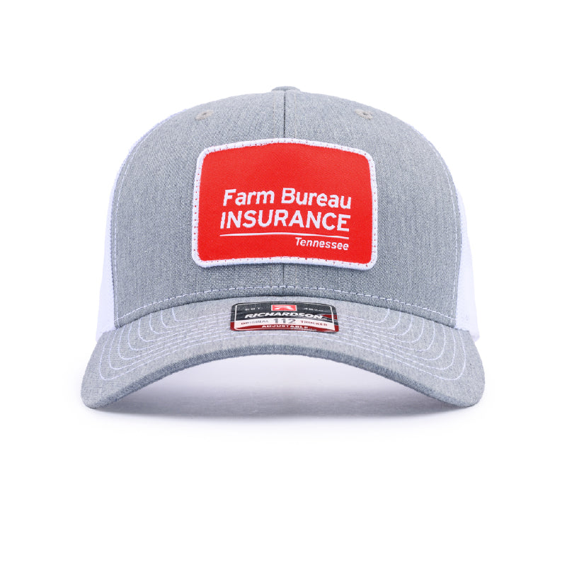 Richardson Trucker Patch Cap - Heather Grey / White