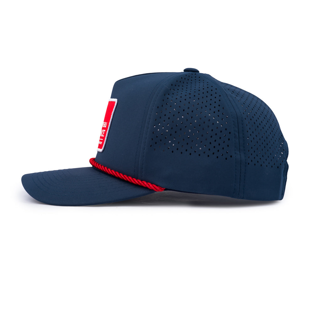 Perforated Rope Patch Cap - Navy