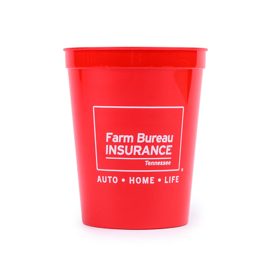 16oz Plastic Stadium Cup - Red