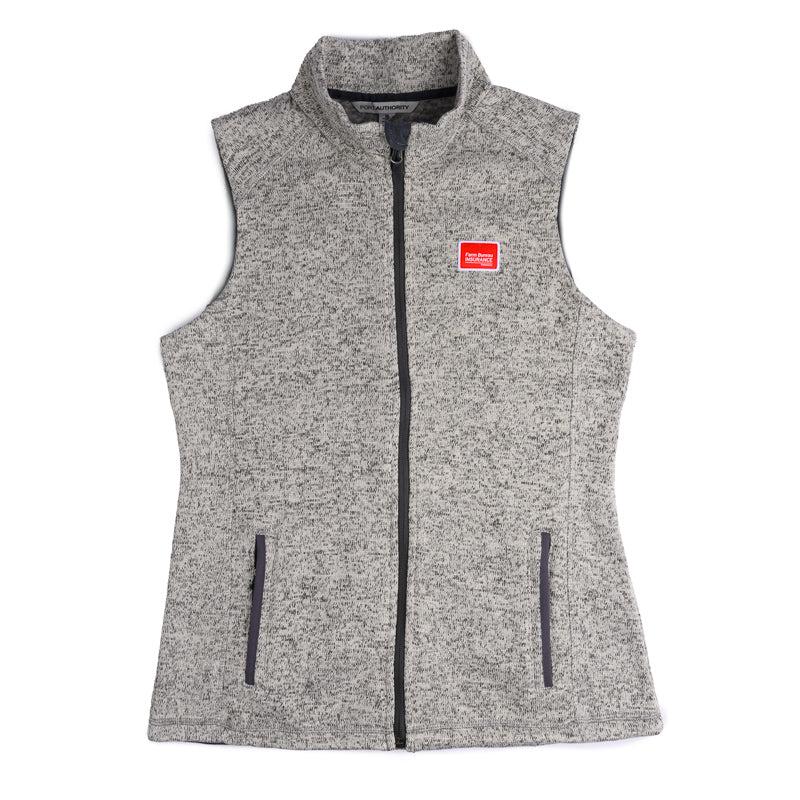 Women's Sweater Fleece Vest - Grey Heather