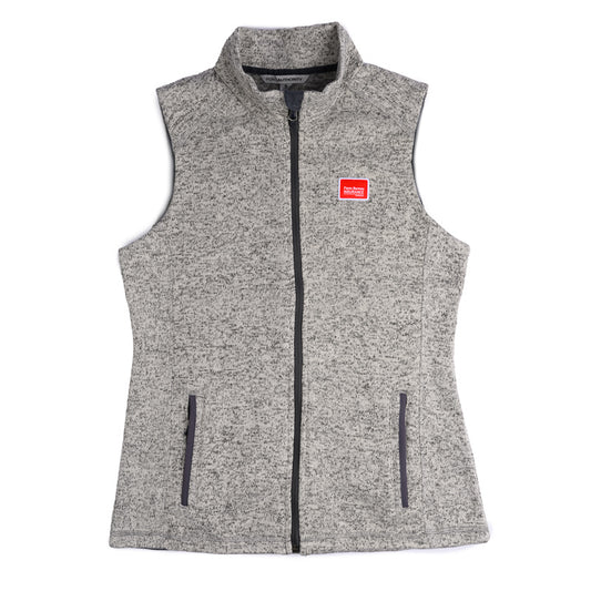 Women's Sweater Fleece Vest - Grey Heather