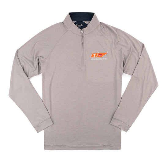 Johnnie-O Freeborne 1/4 Zip Pullover - Seal Grey