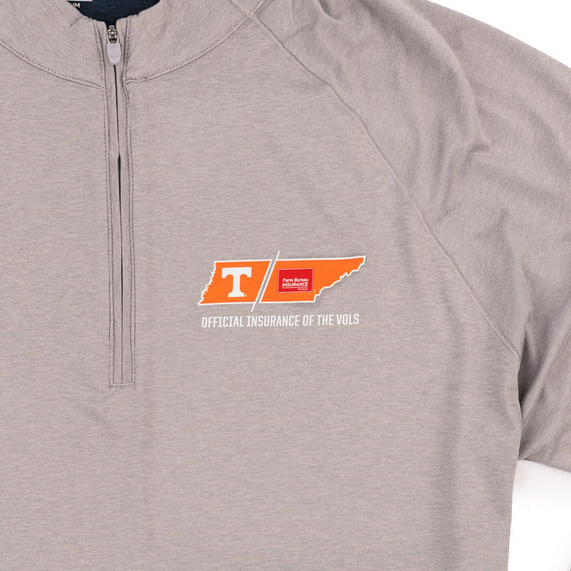 Johnnie-O Freeborne 1/4 Zip Pullover - Seal Grey