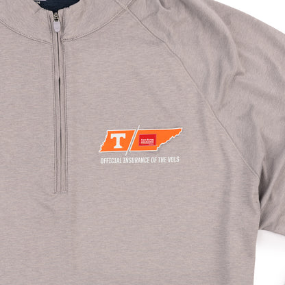 Johnnie-O Freeborne 1/4 Zip Pullover - Seal Grey
