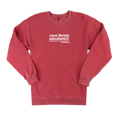 Stacked Logo Comfort Crew Sweatshirt - Crimson