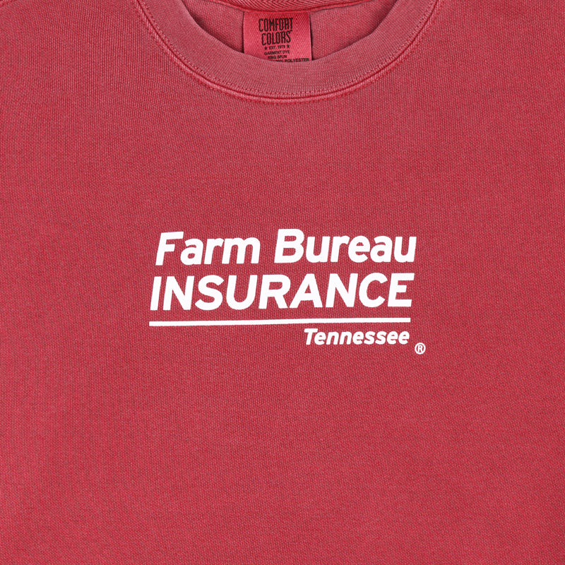 Stacked Logo Comfort Crew Sweatshirt - Crimson