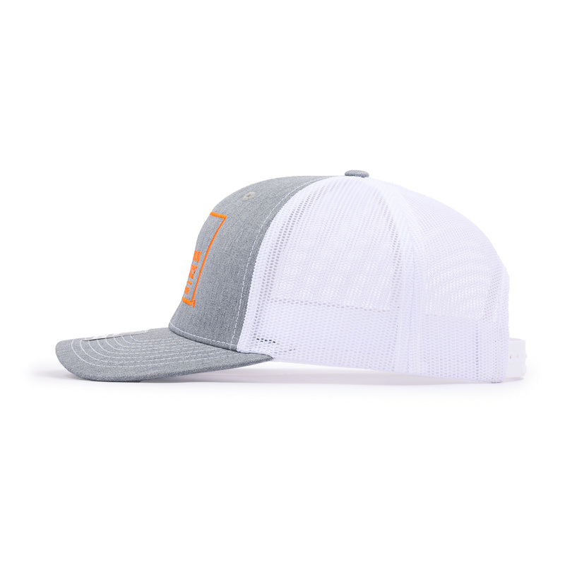 Richardson Trucker Cap - Heather Grey / White