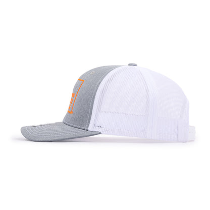 Richardson Trucker Cap - Heather Grey / White
