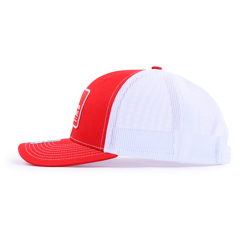 Richardson Trucker Patch Cap - Red / White