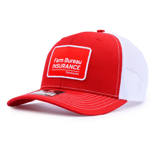 Richardson Trucker Patch Cap - Red / White