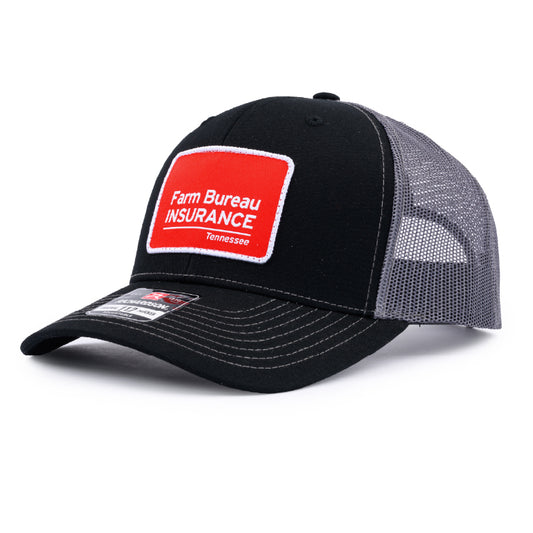 Richardson Trucker Patch Cap - Black / Charcoal