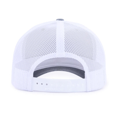 Richardson Trucker Patch Cap - Heather Grey / White