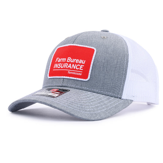 Richardson Trucker Patch Cap - Heather Grey / White