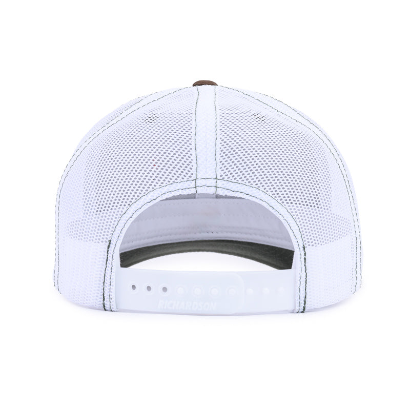 Richardson Trucker Patch Cap - Green Camo / White