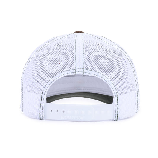 Richardson Trucker Patch Cap - Green Camo / White
