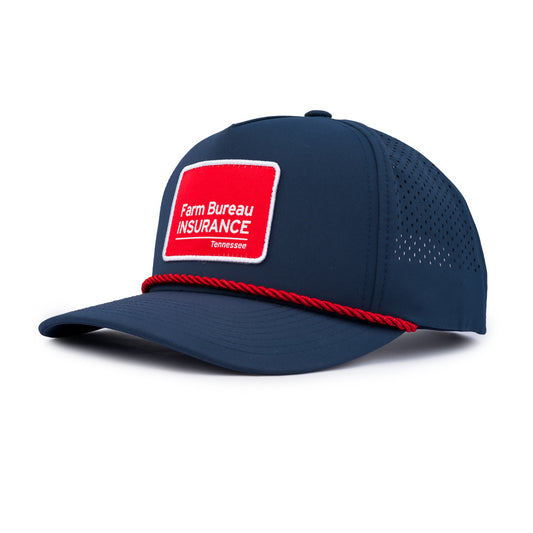 Perforated Rope Patch Cap - Navy