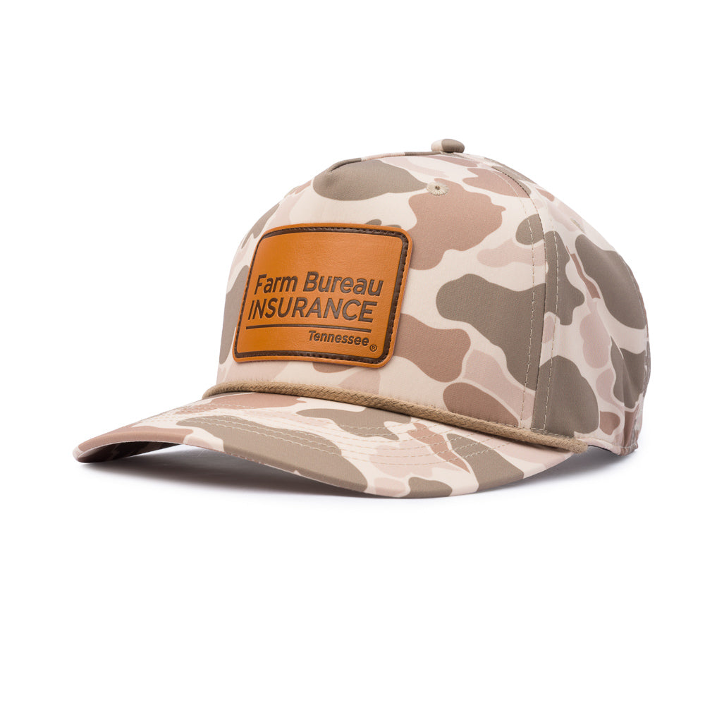 Leather Patch Rope Cap - Mesa Desert Camo