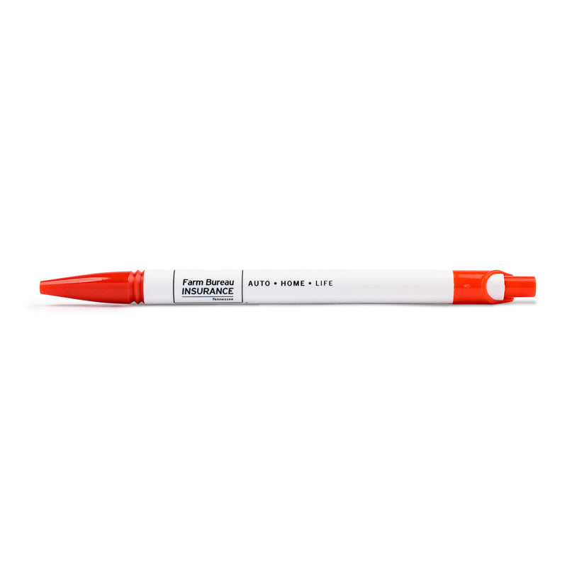 Click Pen - White / Red