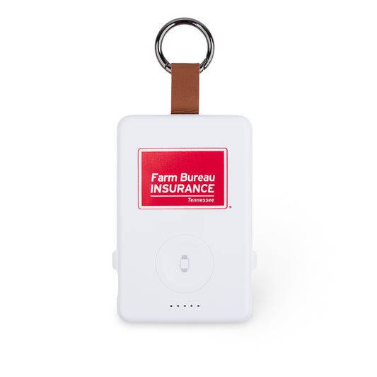 Velanova Power Bank w/ Key Ring - White