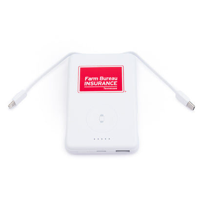 Velanova Power Bank w/ Key Ring - White