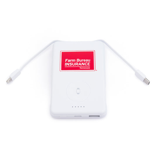 Velanova Power Bank w/ Key Ring - White