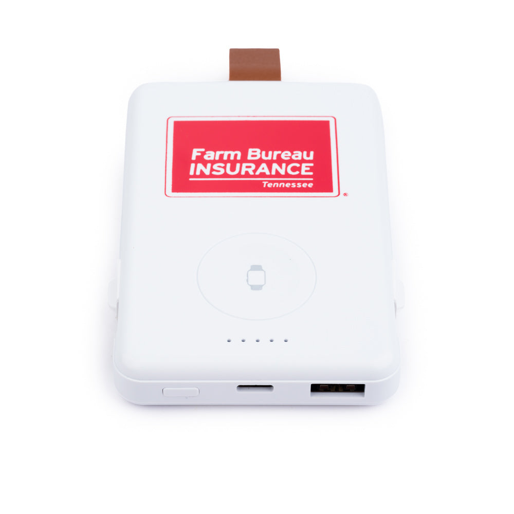 Velanova Power Bank w/ Key Ring - White